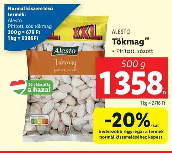 Lidl Alesto Tökmag 500g ajánlat