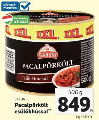 Lidl BARONI Pacalpörkölt csülökhússal 500g ajánlat