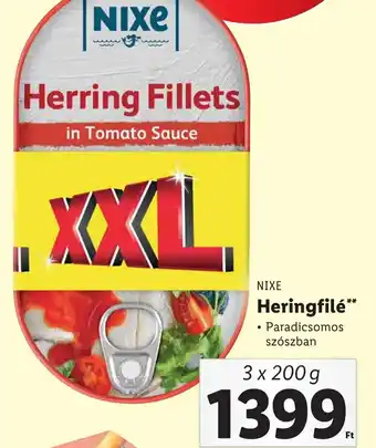 Lidl NIXE Heringfilé 3x200g ajánlat