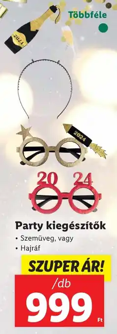 Lidl Party kiegészítők ajánlat