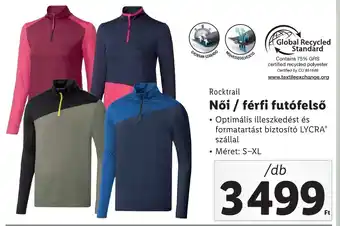 Lidl Rocktrail Női / férfi futófelső Méret: S-XL ajánlat