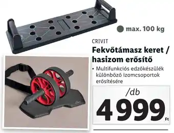 Lidl CRIVIT Fekvőtámasz keret/ hasizom erősítő ajánlat