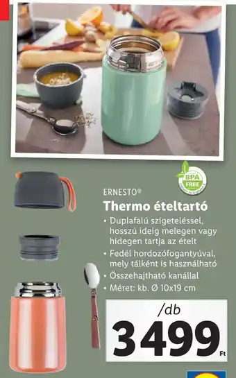 Lidl ERNESTO Thermo ételtartó ajánlat