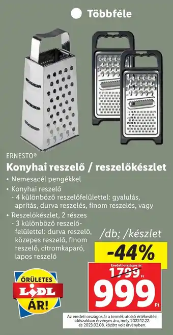 Lidl ERNESTO Konyhai reszelő / reszelőkészlet ajánlat