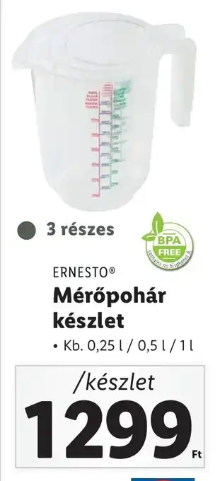 Lidl ERNESTO Mérőpohár készlet 0,25l ajánlat