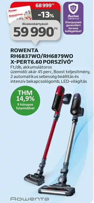 Auchan ROWENTA RH6837WO/RH6879WO X-PERT6.60 PORSZÍVÓ ajánlat