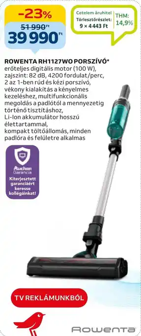 Auchan ROWENTA RH1127WO PORSZÍVÓ ajánlat