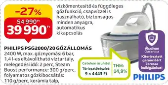 Auchan PHILIPS PSG2000/20 GŐZÁLLOMÁS ajánlat