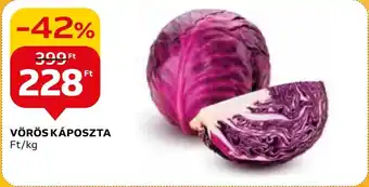 Auchan VÖRÖS KÁPOSZTA Ft/kg ajánlat