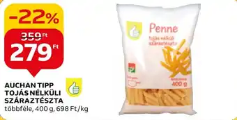 Auchan AUCHAN TIPP TOJÁS NÉLKÜLI SZÁRAZTÉSZTA 400 g ajánlat