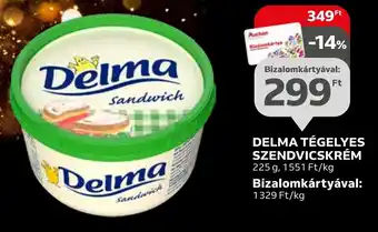 Auchan DELMA TÉGELYES SZENDVICSKRÉM 225 g ajánlat