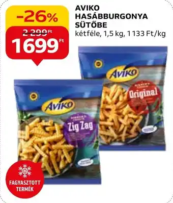 Auchan AVIKO HASÁBBURGONYA SÜTŐBE 1,5kg ajánlat