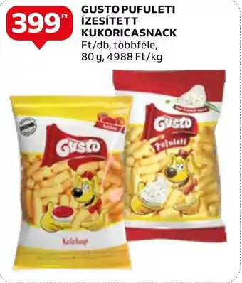Auchan GUSTO PUFULETI ÍZESÍTETT KUKORICASNACK 80 g ajánlat