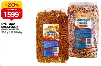 Auchan EVERYDAY SÓS KRÉKER 750 g ajánlat