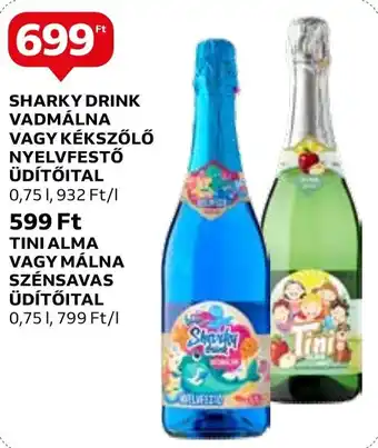 SHARKY DRINK VADMÁLNA VAGY KÉKSZŐLŐ NYELVFESTŐ ÜDÍTŐITAL 0,75l