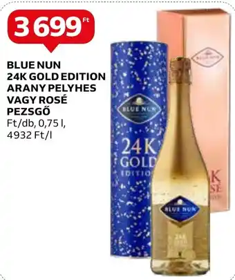 Auchan BLUE NUN 24K GOLD EDITION ARANY PELYHES VAGY ROSÉ PEZSGŐ 0,75l ajánlat