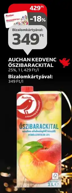 Auchan AUCHAN KEDVENC ŐSZIBARACKITAL 25%, 1l ajánlat