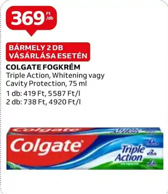 Auchan COLGATE FOGKRÉM 75ml ajánlat