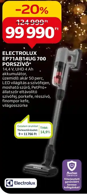 Auchan ELECTROLUX EP71AB14UG 700 PORSZÍVÓ ajánlat