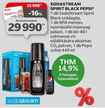 Auchan SODASTREAM SPIRIT BLACK PEPSI 440ml ajánlat