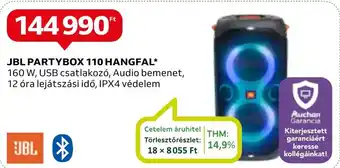 Auchan JBL PARTYBOX 110 HANGFAL ajánlat