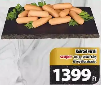Coop Koktél virsli szuper 400 g ajánlat
