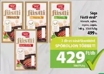 Coop Sága Füstli virsli 140 g ajánlat