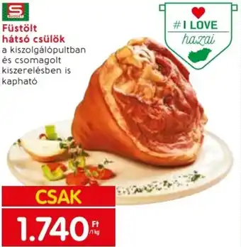 Spar Füstölt hátsó csülök 1kg ajánlat