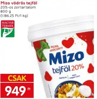 Spar Mizo vödrös tejföl 800g ajánlat
