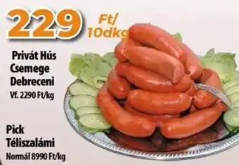 Coop Privát Hús Csemege Debreceni 10dkg ajánlat
