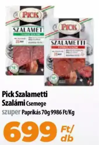 Pick Szalametti Szalámi Csemege/Paprikás 70g