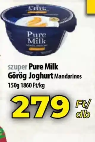 Pure Milk Görög Joghurt 150g