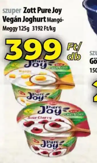 Coop Zott Pure Joy Vegán Joghurt Mangó-Meggy 125g ajánlat