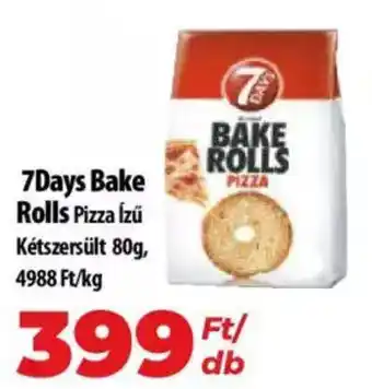 Coop 7Days Bake Rolls Pizza ízű Kétszersült 80g ajánlat