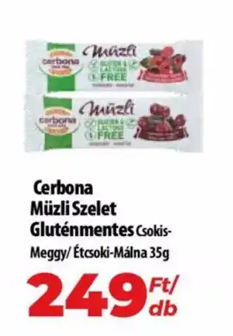 Coop Cerbona Müzli Szelet Gluténmentes 35g ajánlat