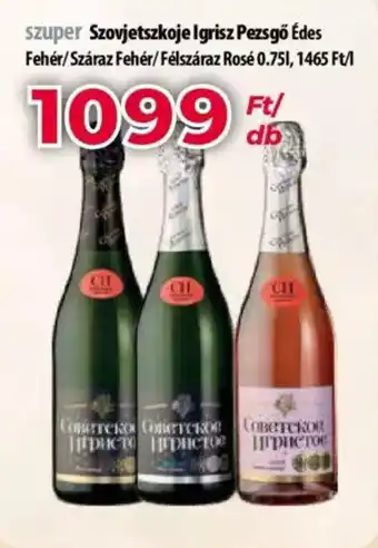 szuper Szovjetszkoje Igrisz Pezsgő Édes 0.75l
