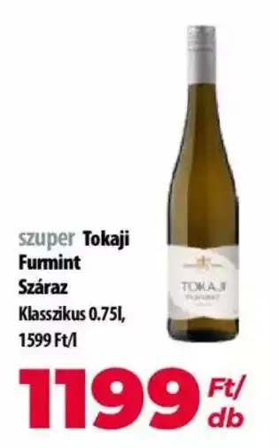 Coop szuper Tokaji Furmint Száraz 0,75l ajánlat