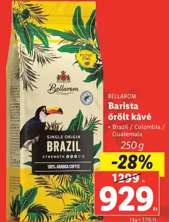 Lidl Bellarom Barista őrölt kávé 250g ajánlat