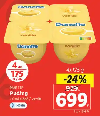 Lidl Danette Puding 4x125g ajánlat