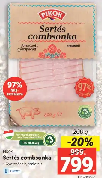 Lidl PIKOK Sertés combsonka 200g ajánlat