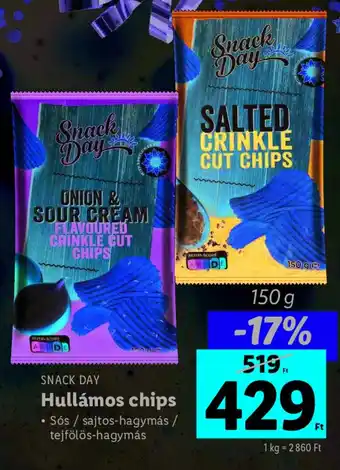 Lidl Snack Day Hullámos chips 150g ajánlat