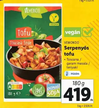 Lidl VEMONDO Serpenyős tofu 180g ajánlat