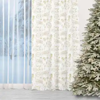 Egyedi karácsonyi sötétítő függöny arany mintával 150 x 240 cm