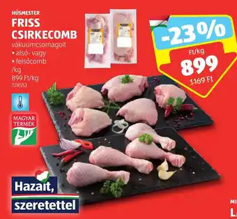 ALDI HÚSMESTER FRISS CSIRKECOMB 1kg ajánlat