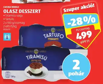 ALDI CUCINA NOBILE OLASZ DESSZERT 2x100g ajánlat