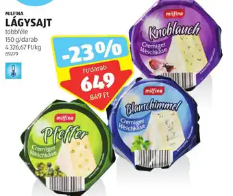 ALDI MILFINA LÁGYSAJT 150g ajánlat