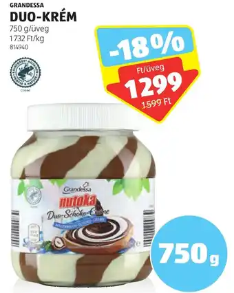 ALDI GRANDESSA DUO KRÉM 750g ajánlat