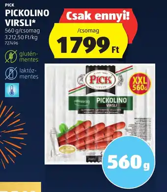 ALDI PICK PICKOLINO VIRSLI 560g ajánlat