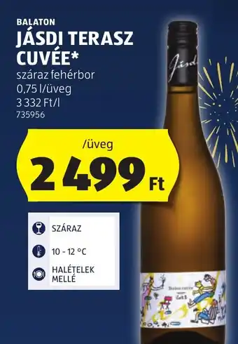 ALDI BALATON JÁSDI TERASZ CUVÉE 0,75l ajánlat