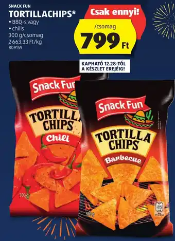 ALDI SNACK FUN TORTILLACHIPS 300g ajánlat